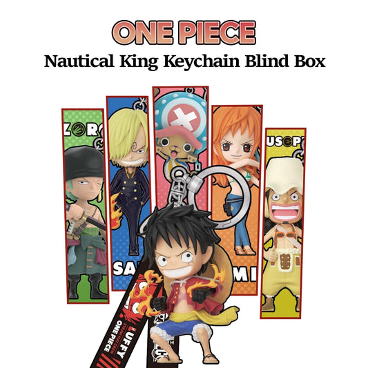 One Piece Monkey D. Luffy Roronoa Zoro Nami Sanji Usopp Chopper Blind Box Keychain, PVC Figure Key Ring Bag Pendant, Anime Collectible Mystery Box for Anime Fans