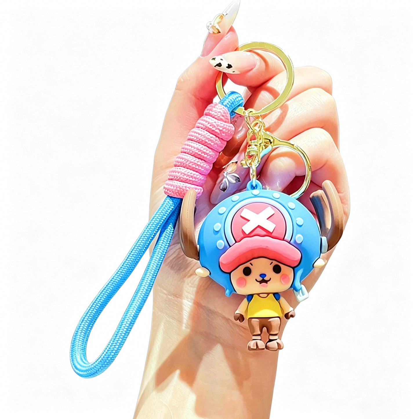 One Piece Tony Tony Chopper 720ml Insulated Tumbler, Anime Stainless Steel Iced Coffee Cup with Keychain