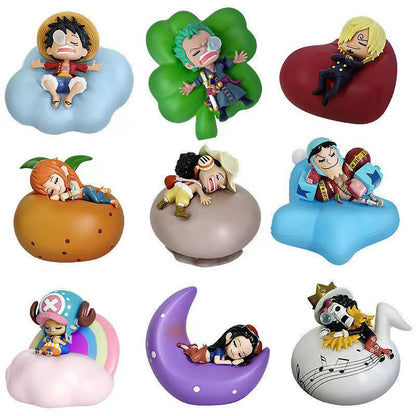 One Piece Monkey D. Luffy Roronoa Zoro Blind Box LED Night Light, Anime Character Figure Lamp, Touch‑Control Dimmable Bedside Decor Light for Anime Collectors