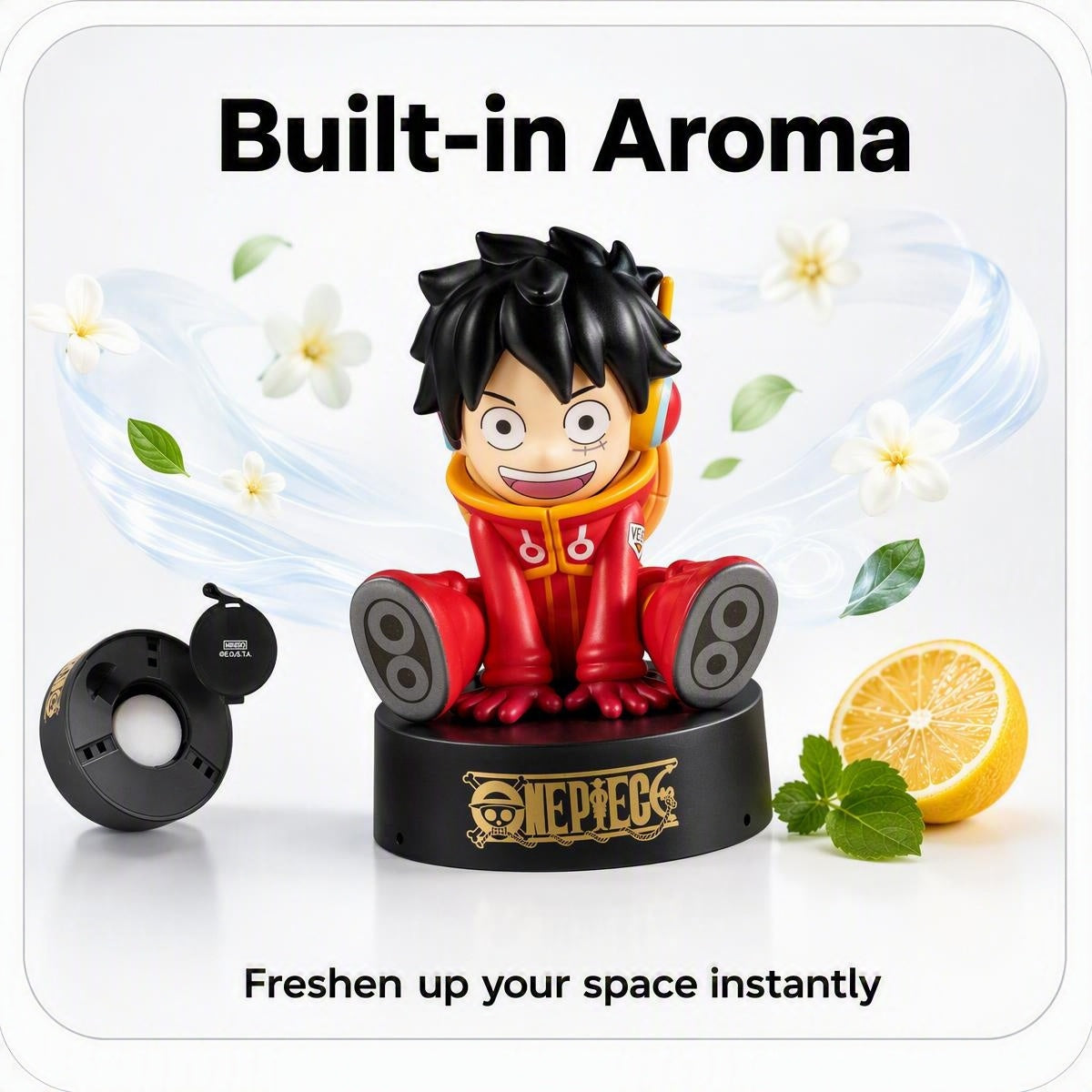 One Piece Monkey D Luffy Fragrance Figure Blind Box Full Set Q Version Sitting Figurine Aroma Diffuser PVC ABS Collectible Surprise Box For Anime Fans Gift