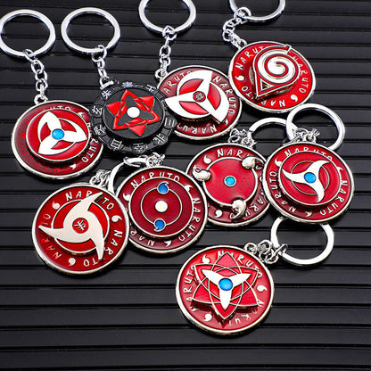 Naruto Sharingan Rotatable Keychain - Uchiha Anime Spinning Fidget Toy