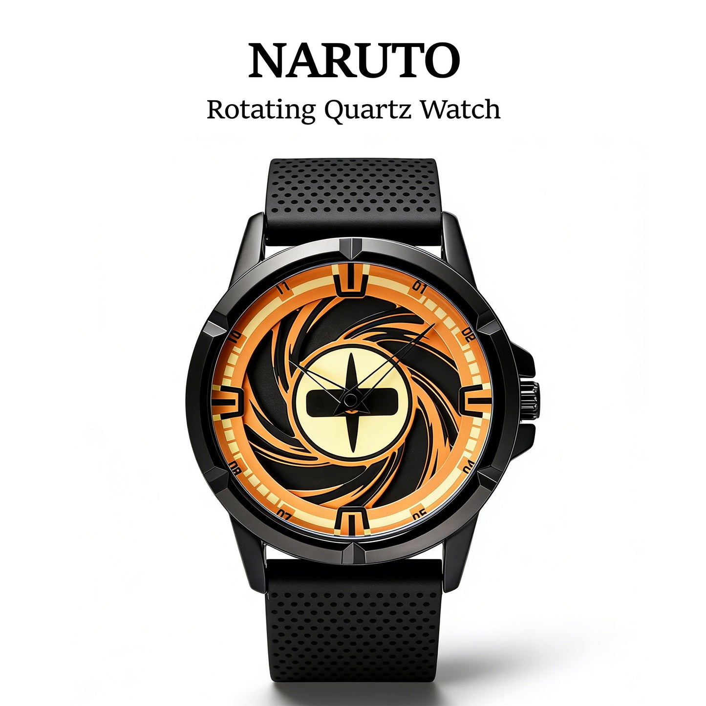 Naruto Itachi Rotating Quartz Watch, Six Paths Sage Mode Sharingan Anime Wrist Watch