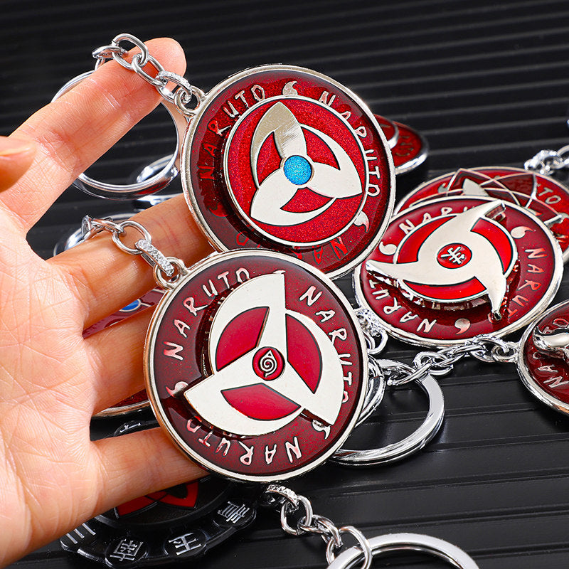 Naruto Sharingan Rotatable Keychain - Uchiha Anime Spinning Fidget Toy