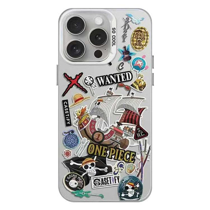 One Piece Monkey D Luffy Gear 5 Wanted Poster Phone Case, Laser Gradient Shockproof iPhone Case
