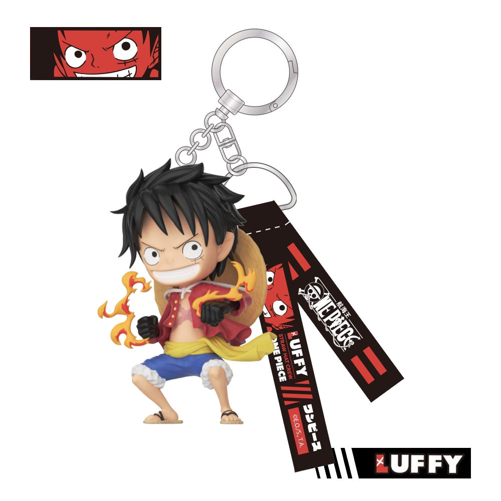 One Piece Monkey D. Luffy Roronoa Zoro Nami Sanji Usopp Chopper Blind Box Keychain, PVC Figure Key Ring Bag Pendant, Anime Collectible Mystery Box for Anime Fans