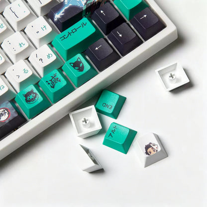 Nezuko/Tanjirou/Tokitou Muichirou Creative transparent cute mechanical keyboard cap