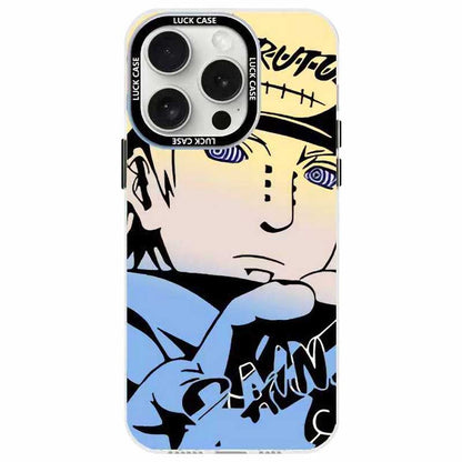 Naruto Sasuke Anime Phone Case, Graffiti Style Multi Character Shockproof Protective Case For iPhone All Models Anti-Scratch Soft TPU Cell Phone Cover