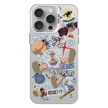 One Piece Monkey D Luffy Gear 5 Wanted Poster Phone Case, Laser Gradient Shockproof iPhone Case