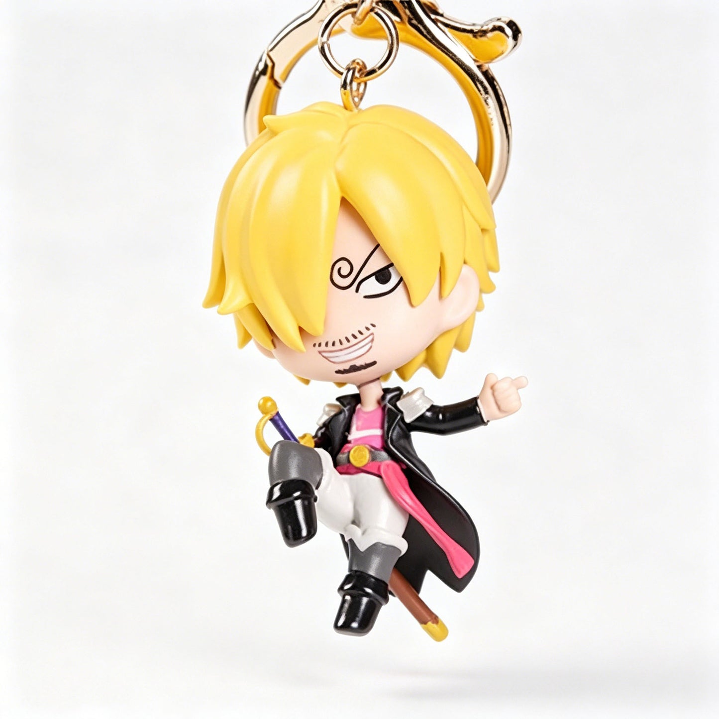 One Piece Film Red Monkey D. Luffy Roronoa Zoro Blind Box Keychain, Q‑Version Anime Figure Pendant Bag Charm, Collectible Key Ring for Anime Fans