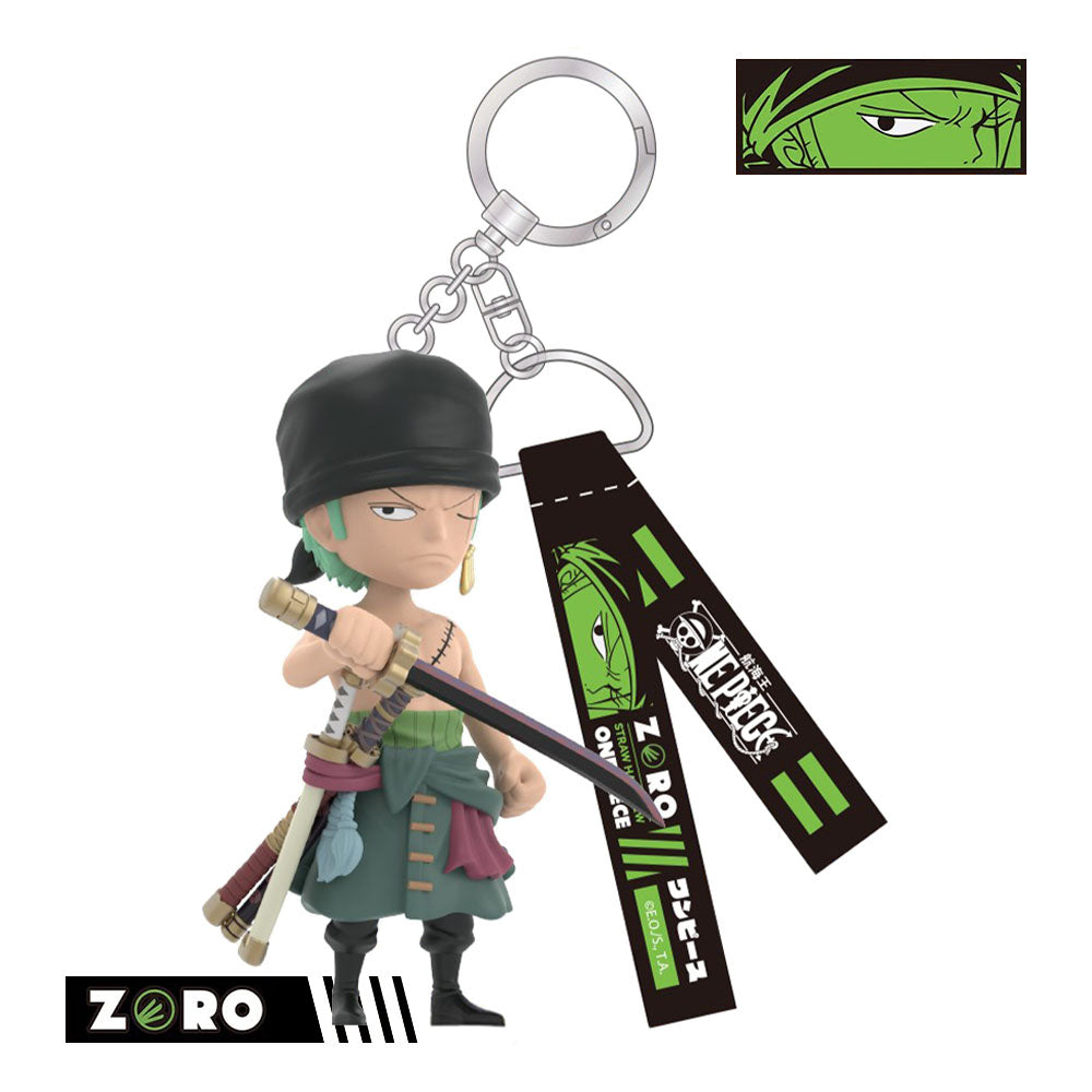 One Piece Monkey D. Luffy Roronoa Zoro Nami Sanji Usopp Chopper Blind Box Keychain, PVC Figure Key Ring Bag Pendant, Anime Collectible Mystery Box for Anime Fans