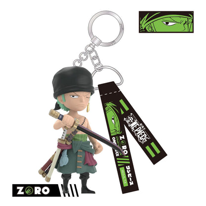 One Piece Monkey D. Luffy Roronoa Zoro Nami Sanji Usopp Chopper Blind Box Keychain, PVC Figure Key Ring Bag Pendant, Anime Collectible Mystery Box for Anime Fans