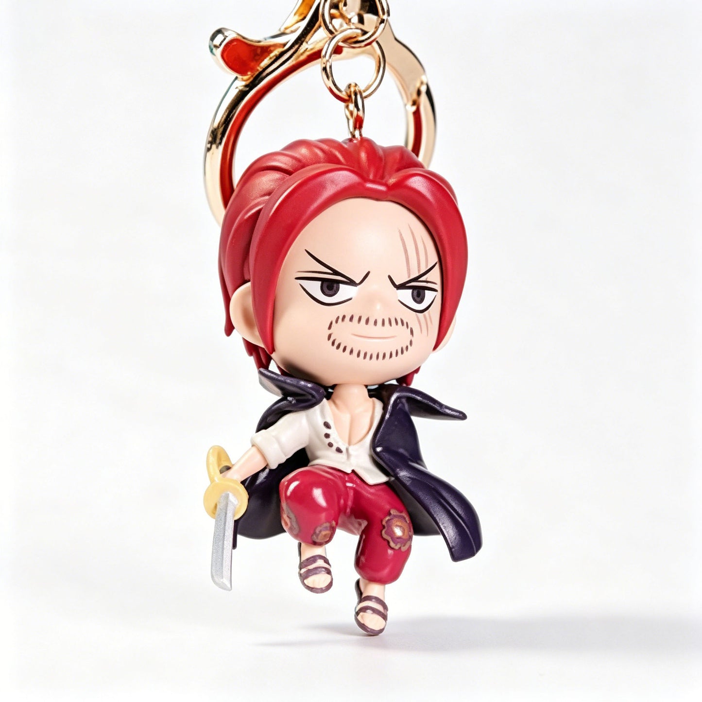One Piece Film Red Monkey D. Luffy Roronoa Zoro Blind Box Keychain, Q‑Version Anime Figure Pendant Bag Charm, Collectible Key Ring for Anime Fans