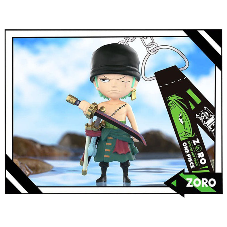 One Piece Monkey D. Luffy Roronoa Zoro Nami Sanji Usopp Chopper Blind Box Keychain, PVC Figure Key Ring Bag Pendant, Anime Collectible Mystery Box for Anime Fans