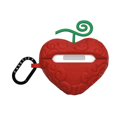 One Piece Luffy Ace Law Devil Fruit AirPods Case, Mera‑Mera Ope‑Ope Gum‑Gum 3D Silicone Protective Earbuds Cover
