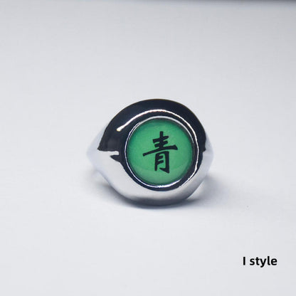 Naruto Itachi Pain Akatsuki Ring Set, 10Pcs Anime Akatsuki Symbol Rings with Necklace Gift Box