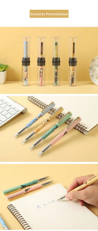 Demon Slayer Anime Gel Pen Set - Zenitsu Inosuke Nezuko Writing Pens