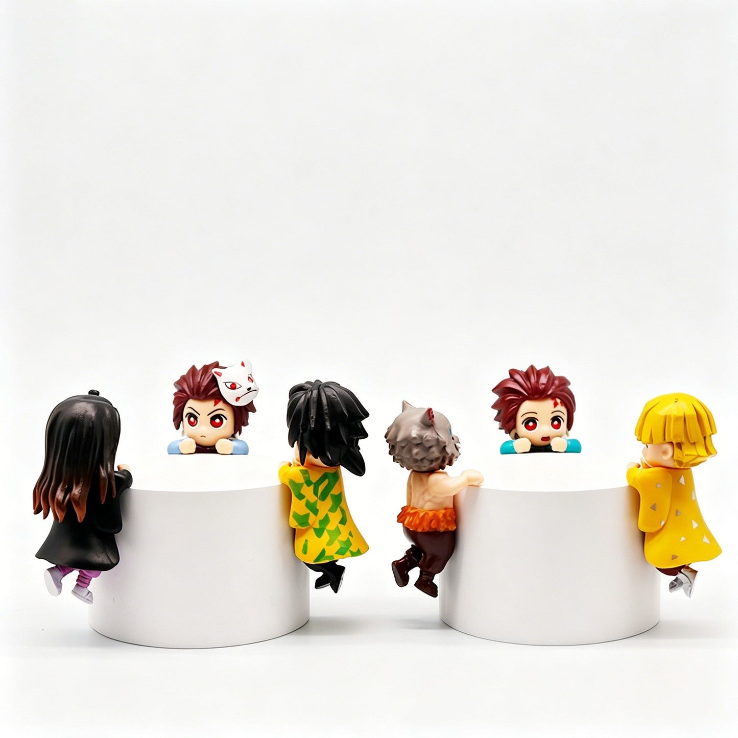 Demon Slayer Blind Box Peekaboo Figures - Anime Hanging Ornaments for Phone, Car & Desk Decor