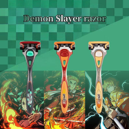 Demon Slayer Tanjiro Zenitsu Schick Hydro 5 Premium Razor, Anime 5‑Layer Manual Shaving Razor for Men