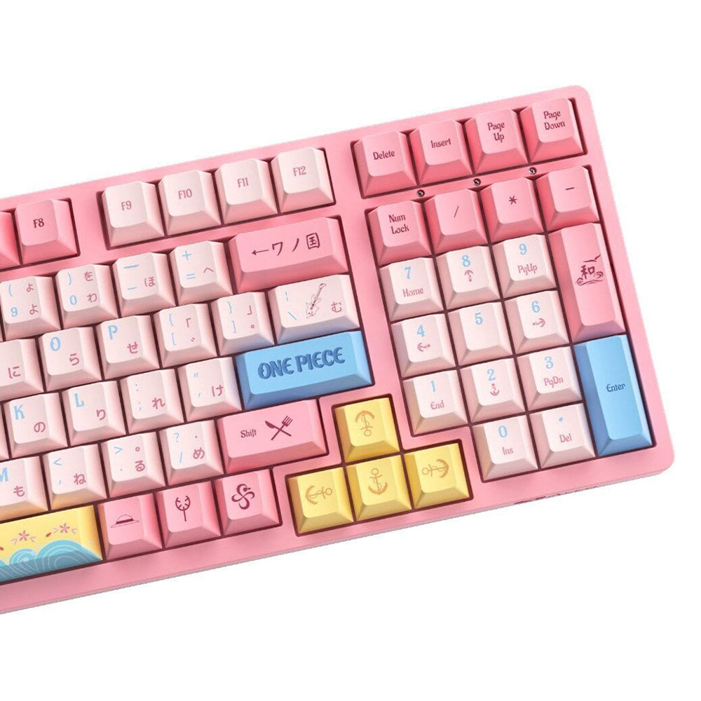 One Piece Chopper Pink Mechanical Keyboard, 108-Key RGB Backlit Gaming Keyboard