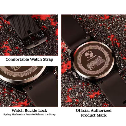 Naruto Itachi Rotating Quartz Watch, Six Paths Sage Mode Sharingan Anime Wrist Watch