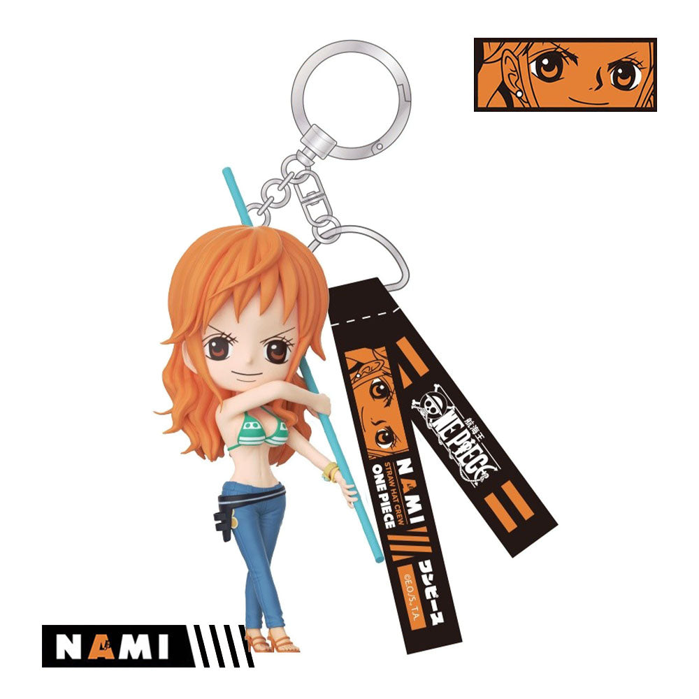 One Piece Monkey D. Luffy Roronoa Zoro Nami Sanji Usopp Chopper Blind Box Keychain, PVC Figure Key Ring Bag Pendant, Anime Collectible Mystery Box for Anime Fans