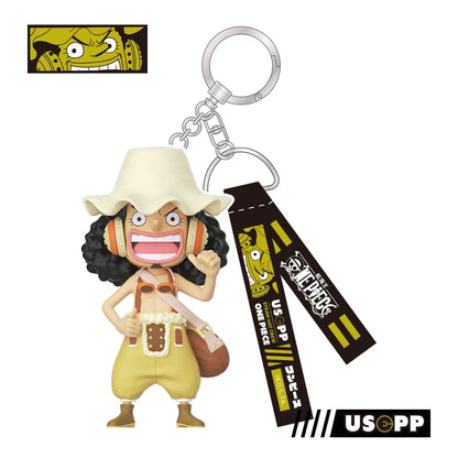 One Piece Monkey D. Luffy Roronoa Zoro Nami Sanji Usopp Chopper Blind Box Keychain, PVC Figure Key Ring Bag Pendant, Anime Collectible Mystery Box for Anime Fans