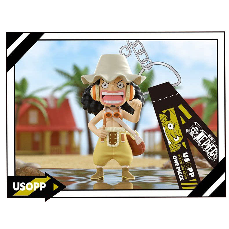 One Piece Monkey D. Luffy Roronoa Zoro Nami Sanji Usopp Chopper Blind Box Keychain, PVC Figure Key Ring Bag Pendant, Anime Collectible Mystery Box for Anime Fans