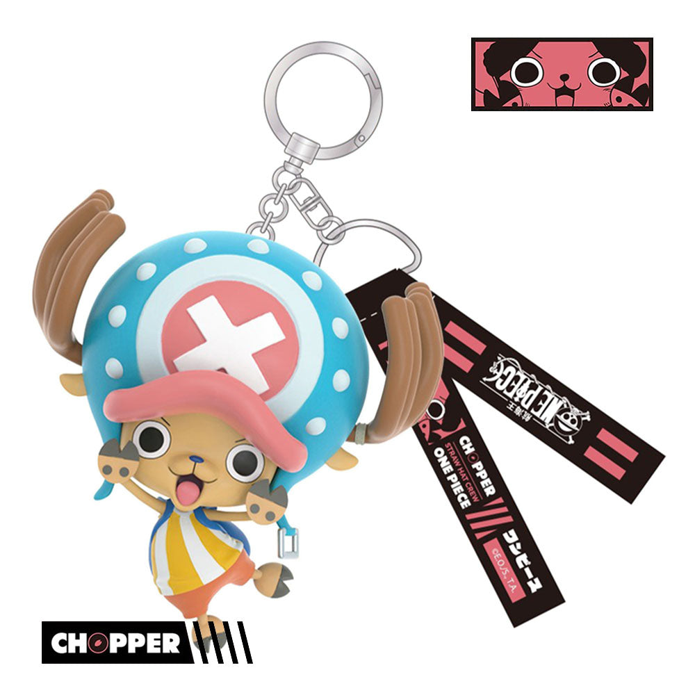 One Piece Monkey D. Luffy Roronoa Zoro Nami Sanji Usopp Chopper Blind Box Keychain, PVC Figure Key Ring Bag Pendant, Anime Collectible Mystery Box for Anime Fans