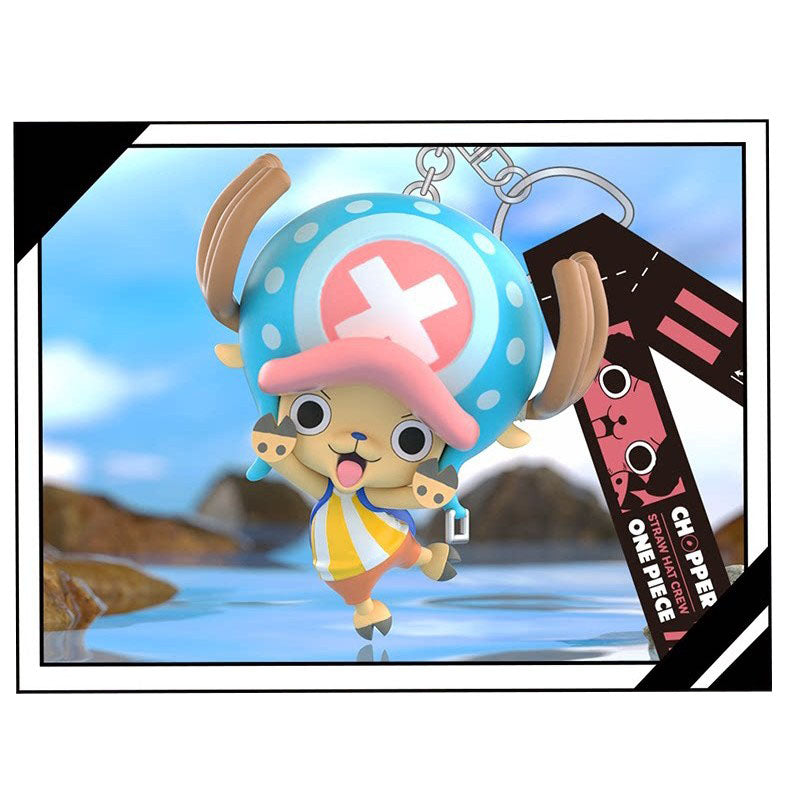 One Piece Monkey D. Luffy Roronoa Zoro Nami Sanji Usopp Chopper Blind Box Keychain, PVC Figure Key Ring Bag Pendant, Anime Collectible Mystery Box for Anime Fans