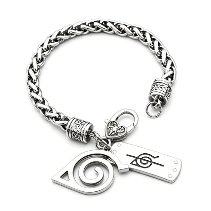 Naruto Leaf Village & Anti-Leaf Symbol Bracelet - Anime Cosplay Jewelry