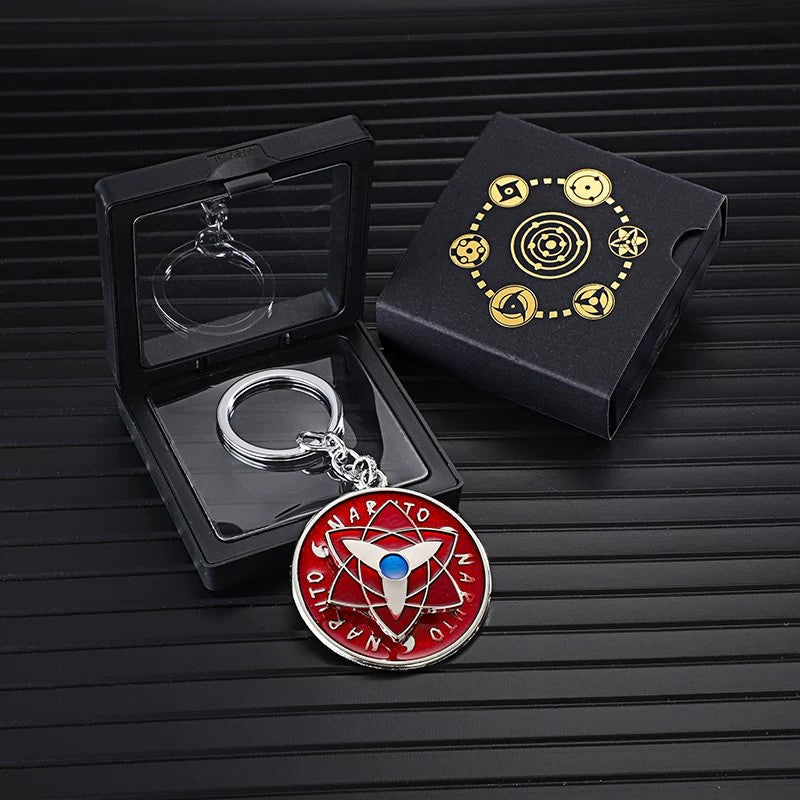 Naruto Sharingan Rotatable Keychain - Uchiha Anime Spinning Fidget Toy