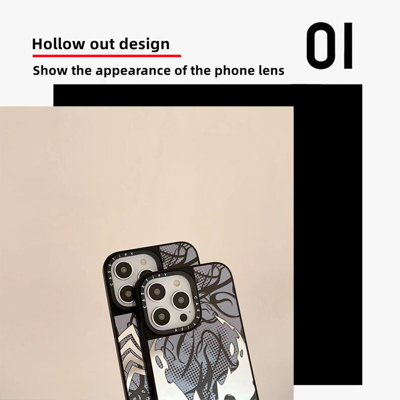 Marvel Spider-Man Venom Phone Case for iPhone, Mirror Shockproof Protective Cover All Styles Collection