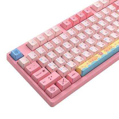 One Piece Chopper Pink Mechanical Keyboard, 108-Key RGB Backlit Gaming Keyboard