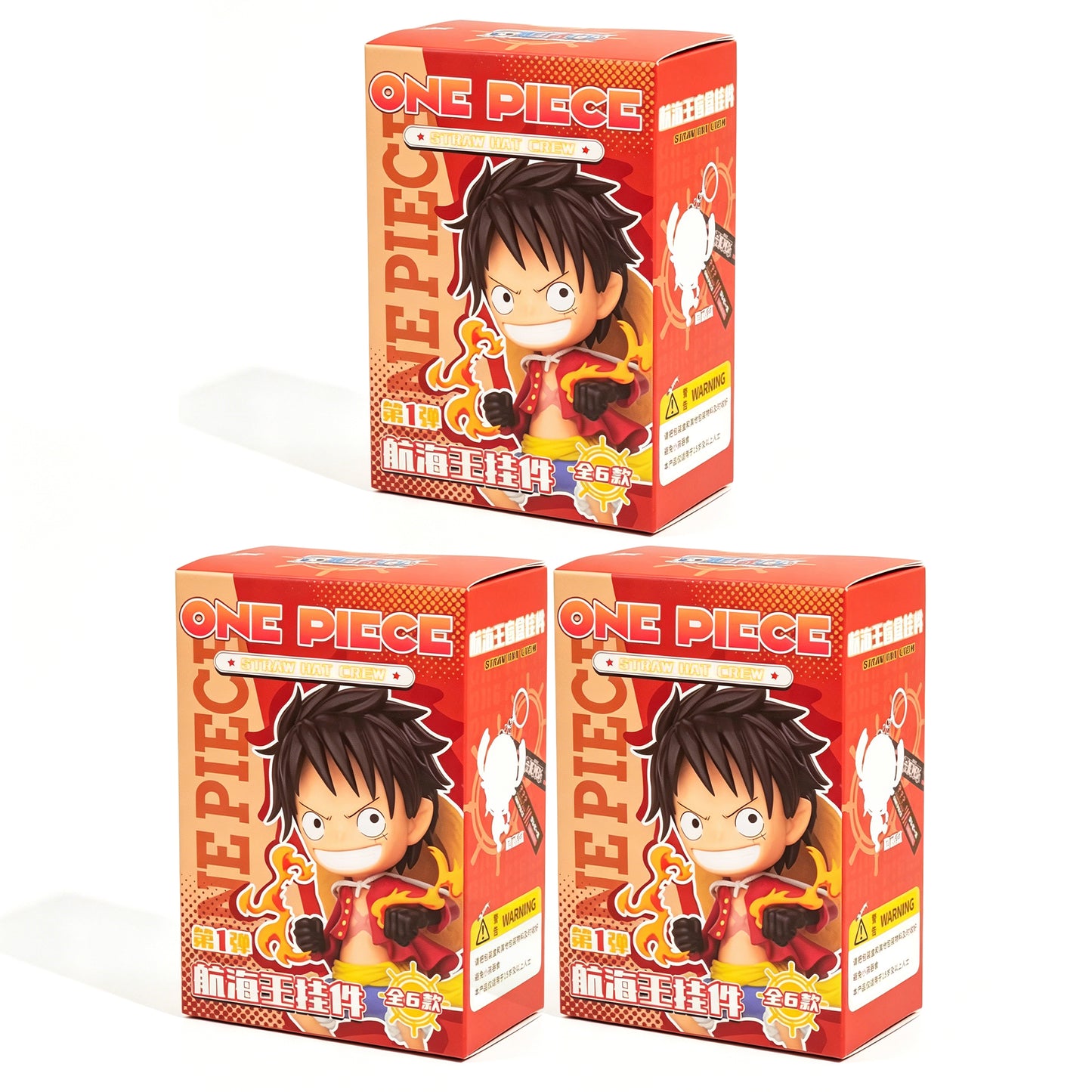 One Piece Monkey D. Luffy Roronoa Zoro Nami Sanji Usopp Chopper Blind Box Keychain, PVC Figure Key Ring Bag Pendant, Anime Collectible Mystery Box for Anime Fans