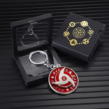 Naruto Sharingan Rotatable Keychain - Uchiha Anime Spinning Fidget Toy