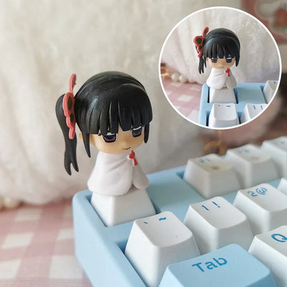 Tanjiro/Nezuko/Kanroji Mitsuri Creative transparent cute mechanical keyboard cap