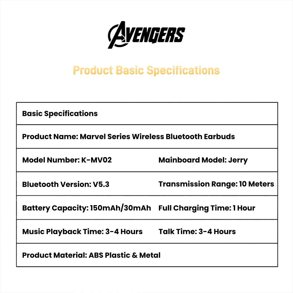 Marvel Avengers Iron Man Wireless Bluetooth Earbuds, Fidget Spinner Charging Case with Lanyard, Bluetooth 5.3 HIFI Stereo TWS Earphones Full Multi‑Color Styles Collection