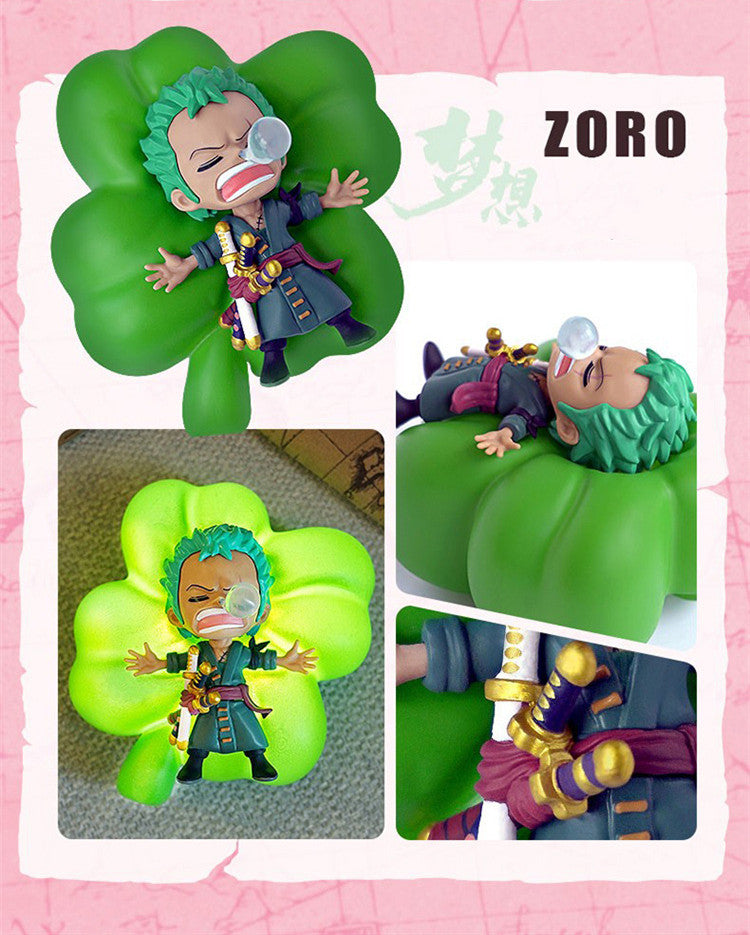 One Piece Monkey D. Luffy Roronoa Zoro Blind Box LED Night Light, Anime Character Figure Lamp, Touch‑Control Dimmable Bedside Decor Light for Anime Collectors