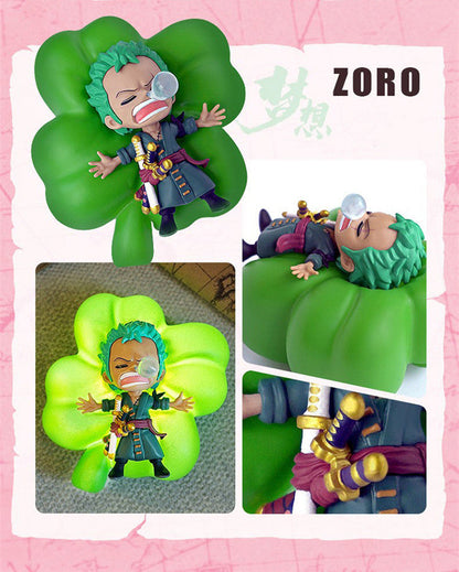 One Piece Monkey D. Luffy Roronoa Zoro Blind Box LED Night Light, Anime Character Figure Lamp, Touch‑Control Dimmable Bedside Decor Light for Anime Collectors