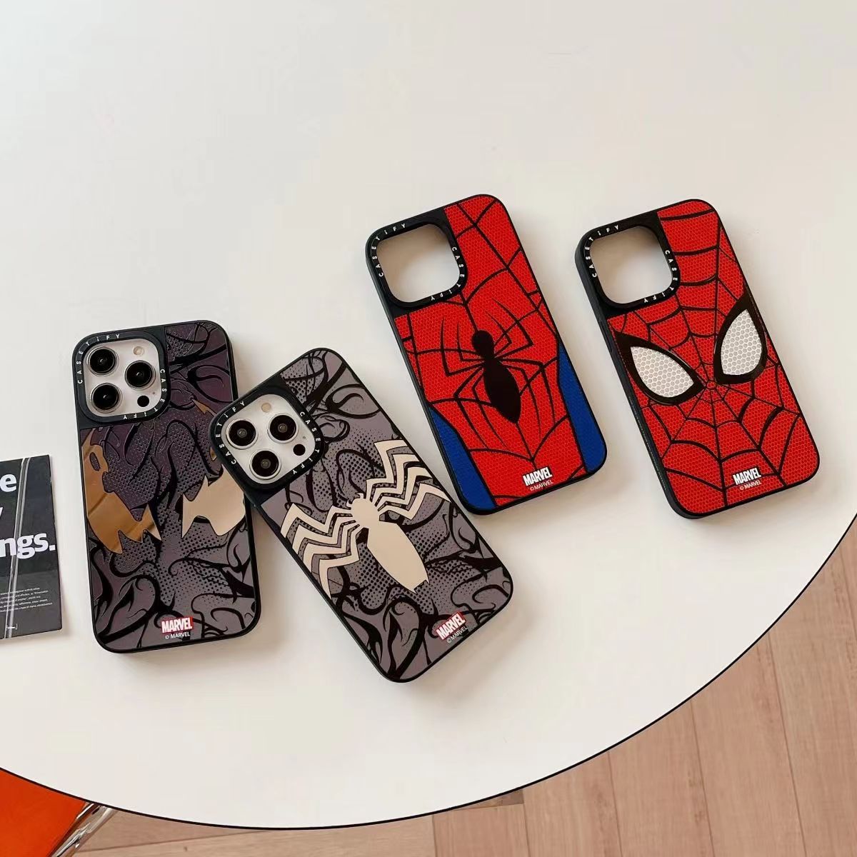 Marvel Spider-Man Venom Phone Case for iPhone, Mirror Shockproof Protective Cover All Styles Collection