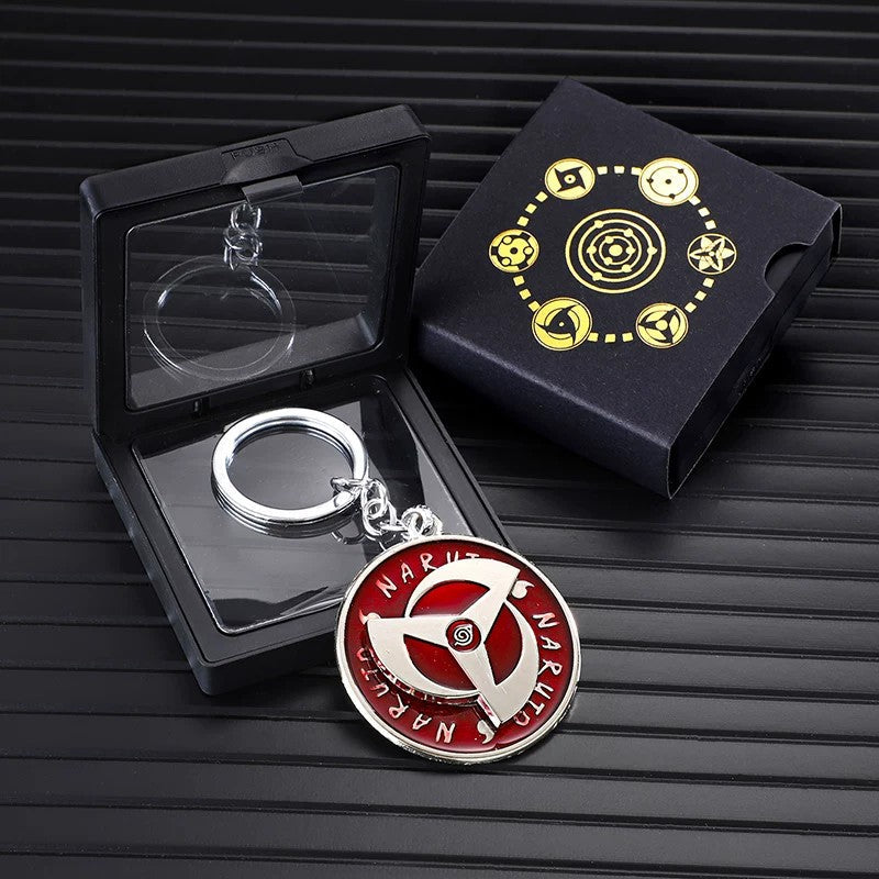 Naruto Sharingan Rotatable Keychain - Uchiha Anime Spinning Fidget Toy