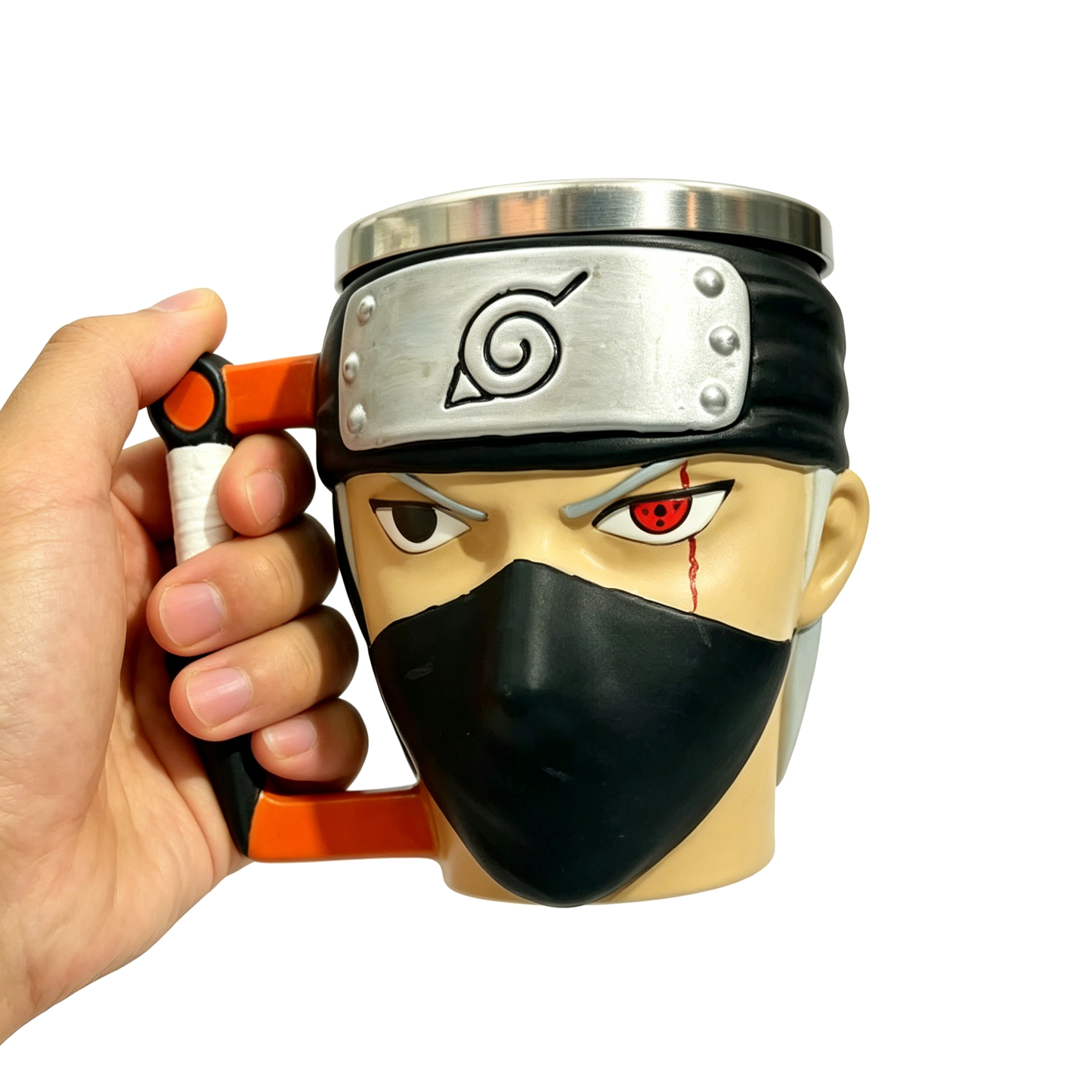Naruto Shippuden Character 3D Sculpted Mug, Stainless Steel Lined Anime Coffee Cup, Collectible Anime Drinkware for Fan