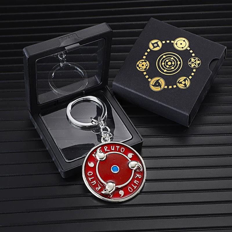 Naruto Sharingan Rotatable Keychain - Uchiha Anime Spinning Fidget Toy