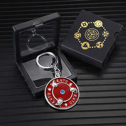 Naruto Sharingan Rotatable Keychain - Uchiha Anime Spinning Fidget Toy