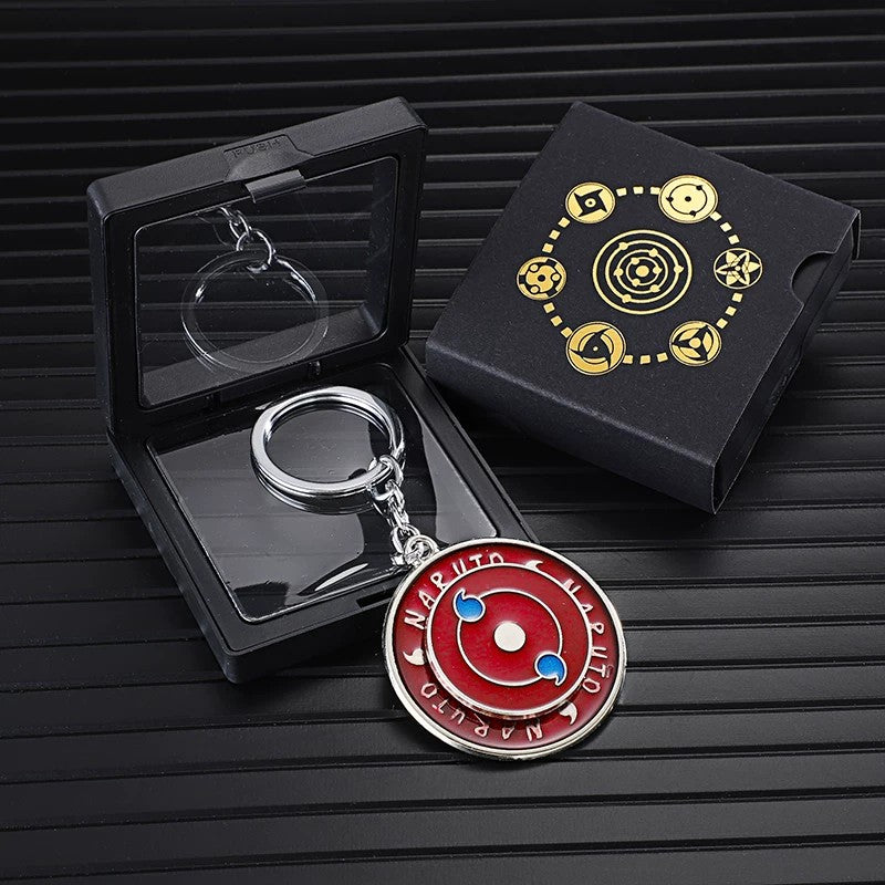 Naruto Sharingan Rotatable Keychain - Uchiha Anime Spinning Fidget Toy