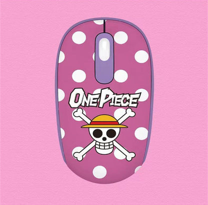 One Piece Chopper Luffy 2.4G Wireless Mouse, Cute Anime 1200 DPI Optical Computer Mouse for Laptop PC