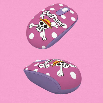 One Piece Chopper Luffy 2.4G Wireless Mouse, Cute Anime 1200 DPI Optical Computer Mouse for Laptop PC