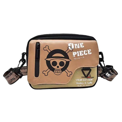 One Piece Monkey D. Luffy Skull Crossbody Bag, Anime Straw Hat Pirate Sling Bag