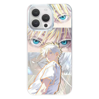 Jujutsu Kaisen Gojo Satoru iPhone Case, Anime Eyes Print Protective Phone Cover