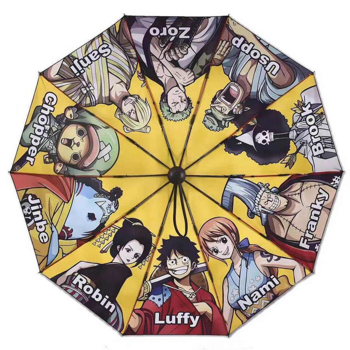 One Piece Luffy Zoro Automatic Folding Umbrella, Anime UV Protection Umbrella